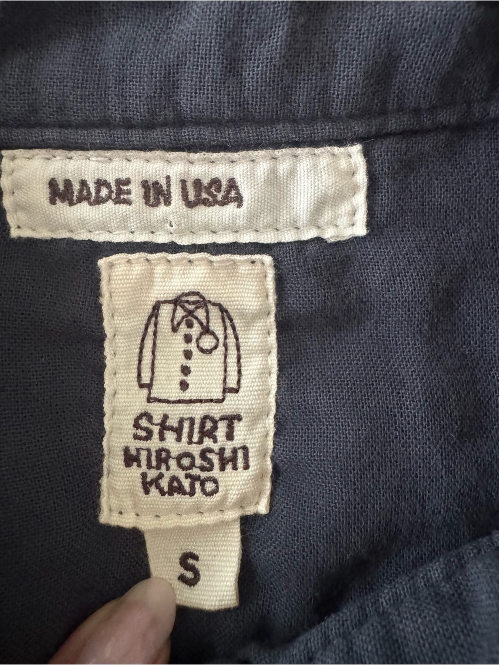 Hiroshi Kato The Ripper Double Gauze Organic Cotton Shirt Ash Black - Picture 6 of 8